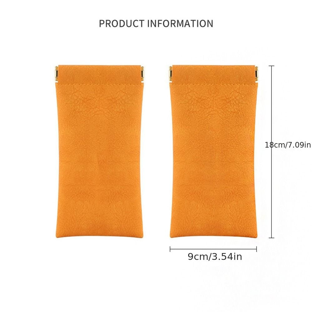 High PU Leather Glasses Case With Belt Waterproof Soft Eyeglass Case