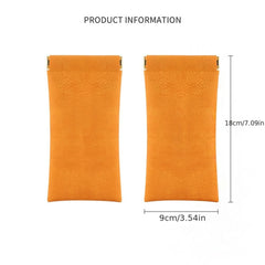 High PU Leather Glasses Case With Belt Waterproof Soft Eyeglass Case