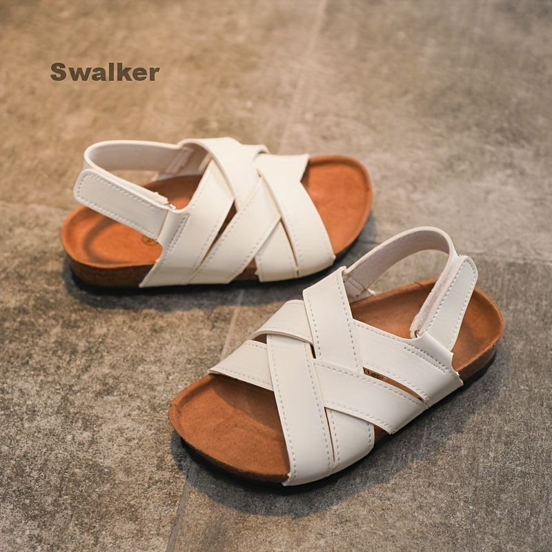 Swalker Boys Breathable Open Toe Sandals Comfortable Anti Slip Indoor Outdoor