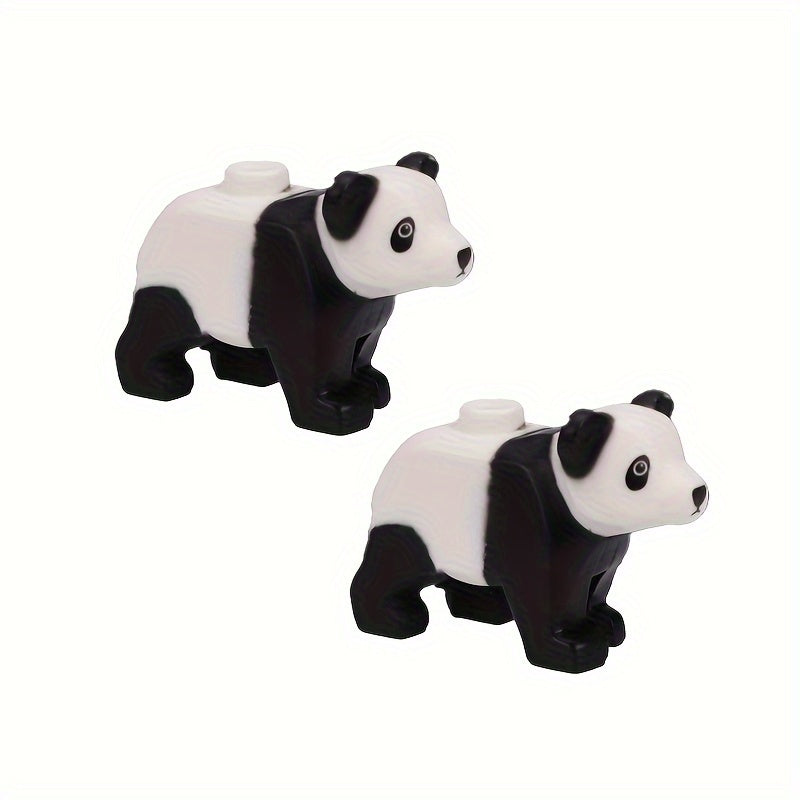 Zoo Animals Building Blocks Panda Brown & Bear Toy