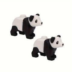 Zoo Animals Building Blocks Panda Brown & Bear Toy