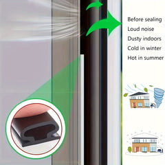 D Shape Door Weather Stripping 10m Self Adhesive Soundproof Seal Strip