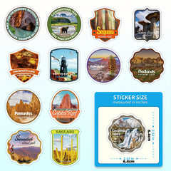 102 National Park Stickers Outdoor Adventure Waterproof Vinyl Travel Stickers