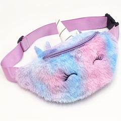Kids Cartoon Plush Waist Bag Casual Chest Bag Gift To Children