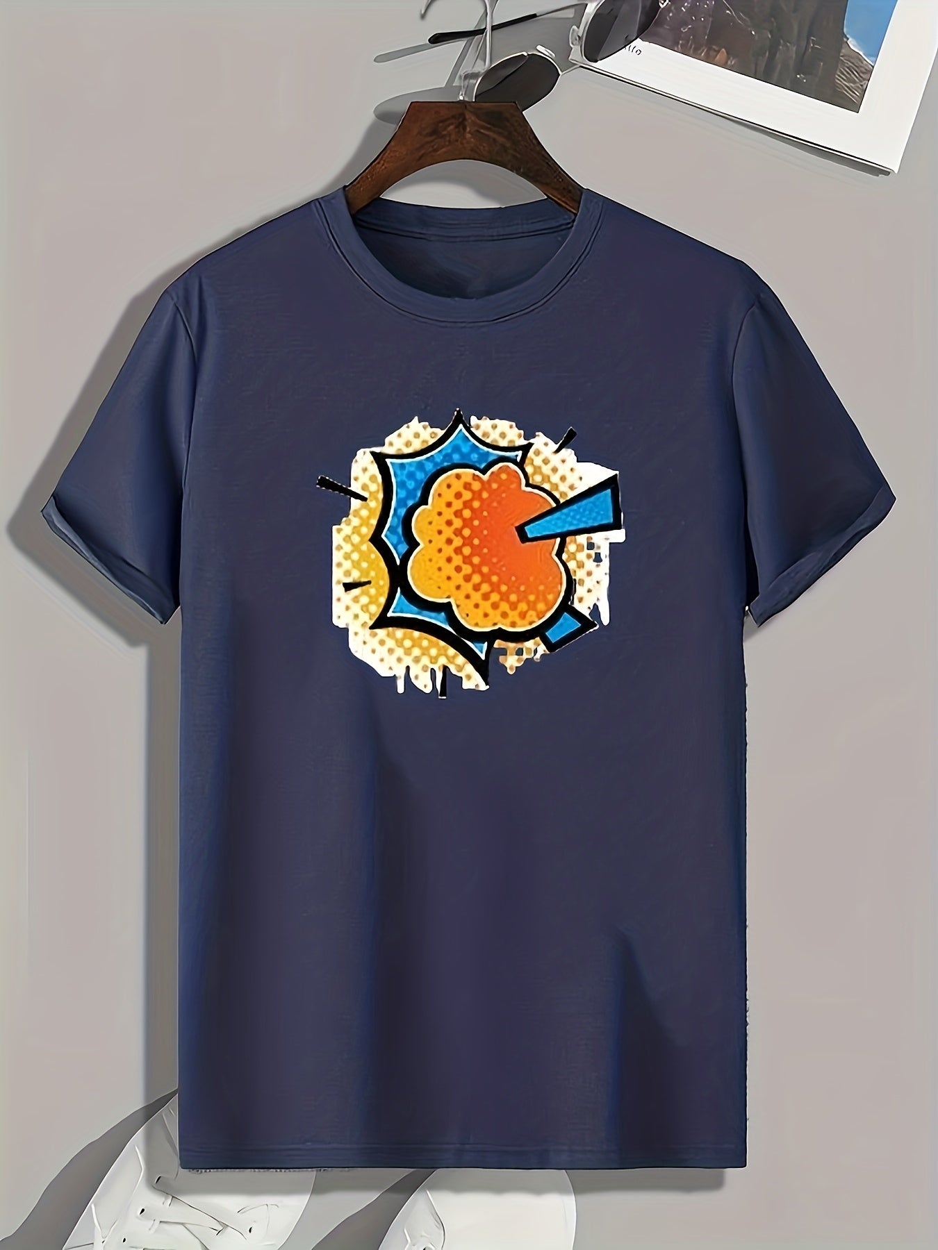 Pattern Printed Men's Sports T-shirt - Fitness Clothing Gift
