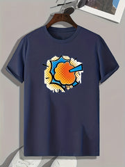 Pattern Printed Men's Sports T-shirt - Fitness Clothing Gift