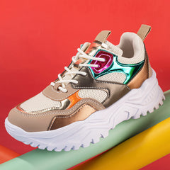 Women's Breathable Mesh Dad Shoes Low Top Sports Shoes