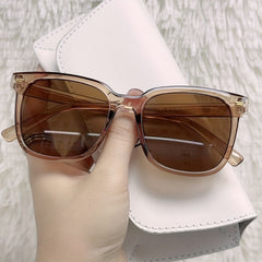 Cat Eye Sunglasses Square Frame Rivet Decor UV400