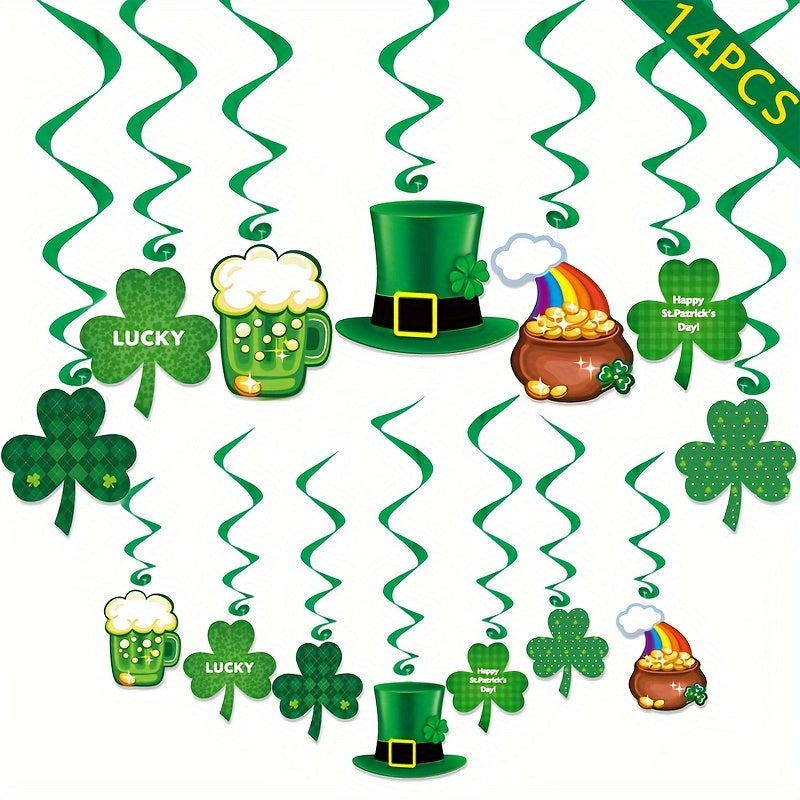 St Patrick's Hanging Swirl Party Decorations Irish Decorative Banner