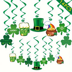 St Patrick's Hanging Swirl Party Decorations Irish Decorative Banner