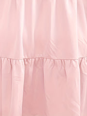Girls Ruffle Neck Long Sleeve Dress Swing Dress Kids Casual Maxi Dress