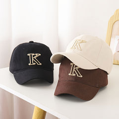 Kids Baseball Cap K Embroidery Sun Protection Sunshade Hat