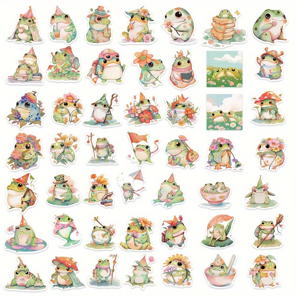 50pcs Fat Frog Graffiti Waterproof Stickers for Laptop Helmet Water