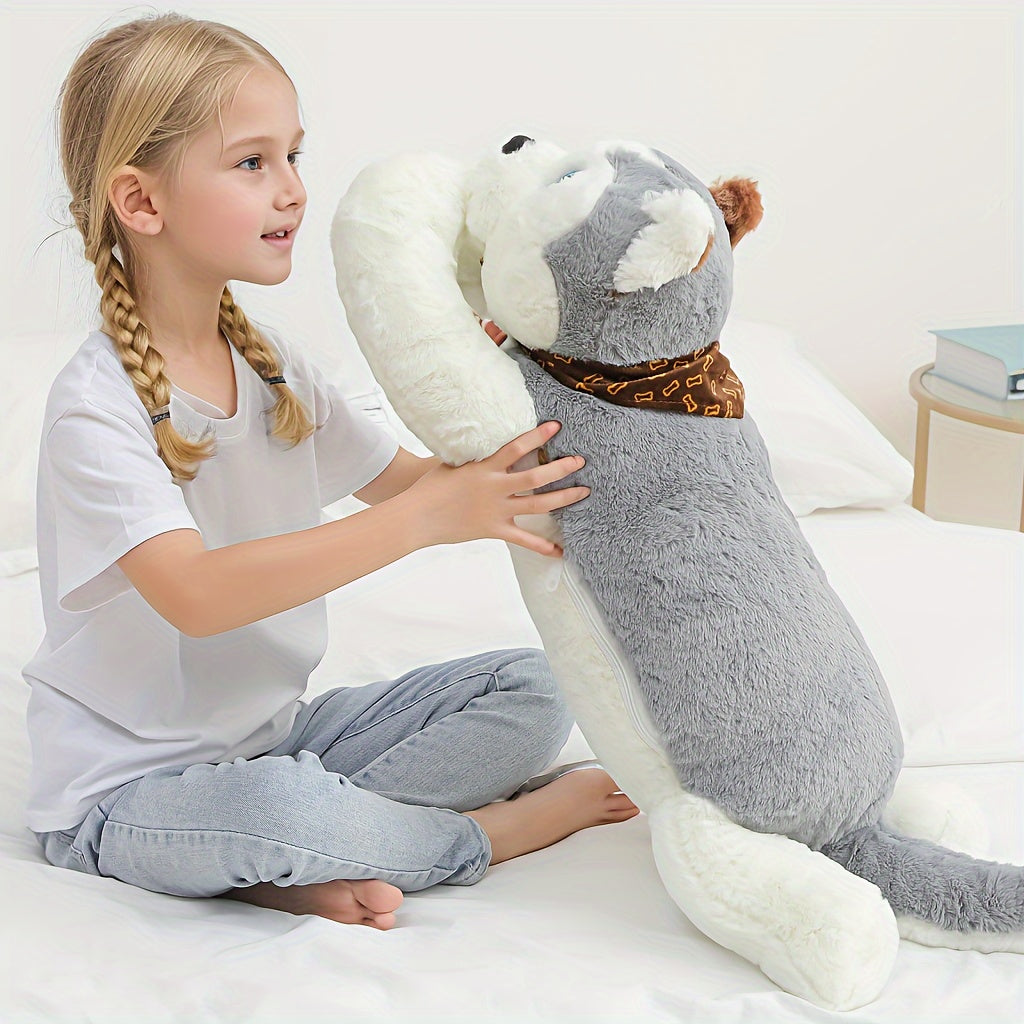 Big Husky Plush Soft Hugging Pillow Large Dog Stuffed Animals Toy Puppy Doll