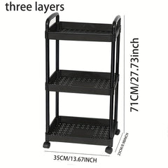 3 4 Tier Utility Cart Rolling Organization Cart With Handle And Wheels