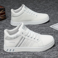 PLUS SIZE Men's Solid Skate Shoes Comfy Non Slip Casual Lace Up Sneakers
