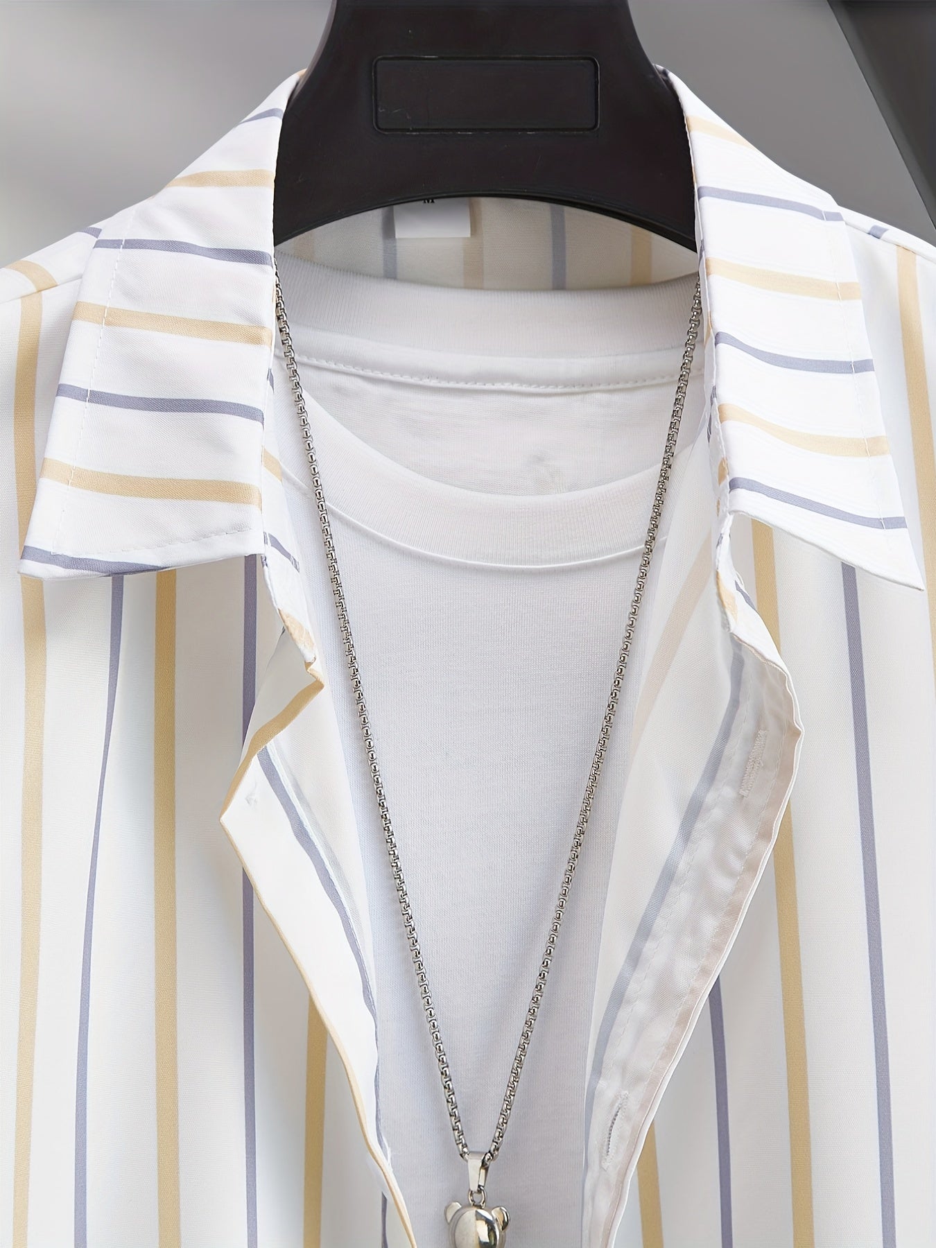 Men's Business Casual Short Sleeves Striped Shirts