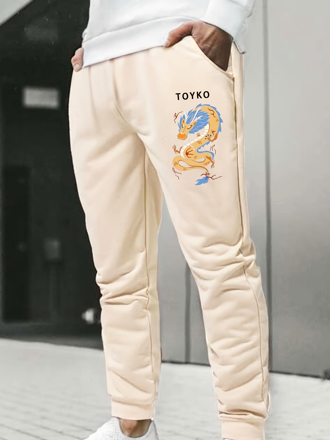 Men s Dragon Graphic Print Casual Sweatpants