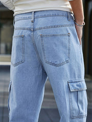 Loose Fit Jeans Mens Casual Street Style Denim Pants