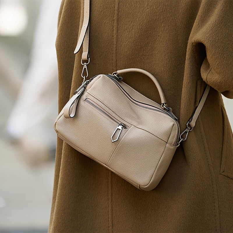 Luxury Leather Handbag with Large Capacity for Women