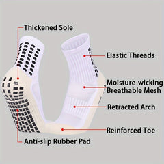 Kids Non Slip Soccer Socks, 2 Pairs