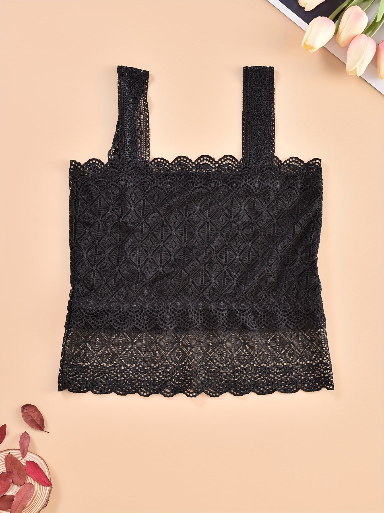 Lace Tank Top Sleeveless Trim Lingerie