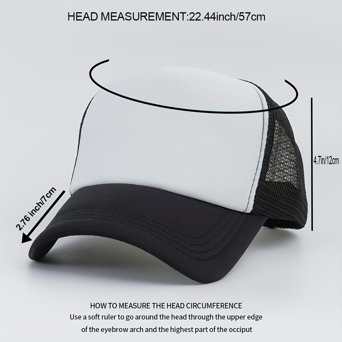Breathable Mesh Trucker Hat Adjustable Baseball Cap Lightweight Sunshade Dad Hat