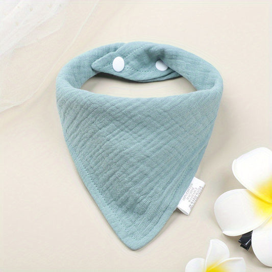 Baby Dark Green Triangle Cotton Cloth Mouth Towel Feeding Bib