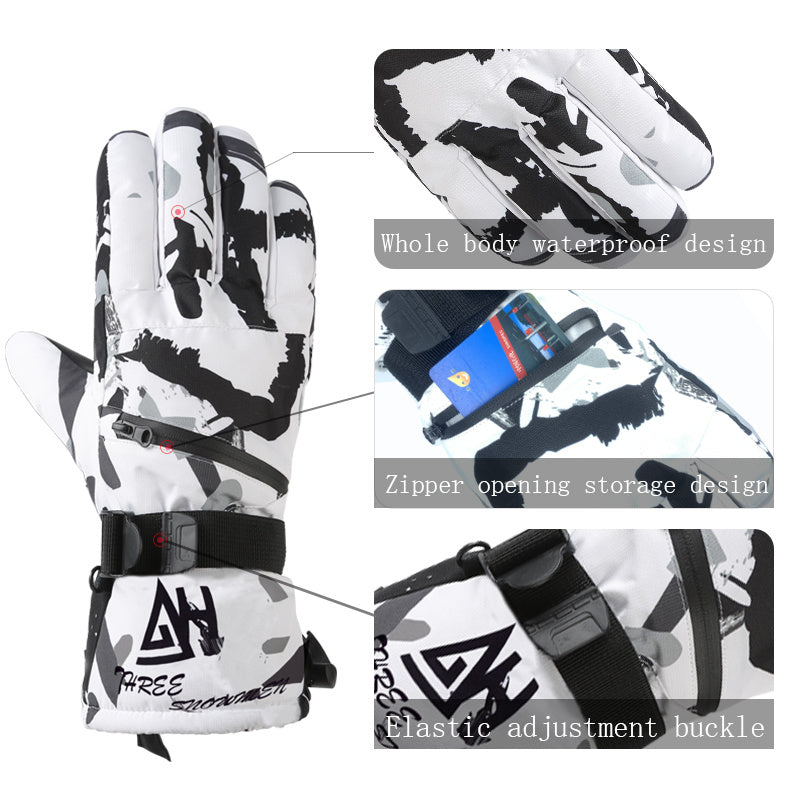Warm Winter Cycling Gloves Thermal Insulated Windproof & Water Resistant