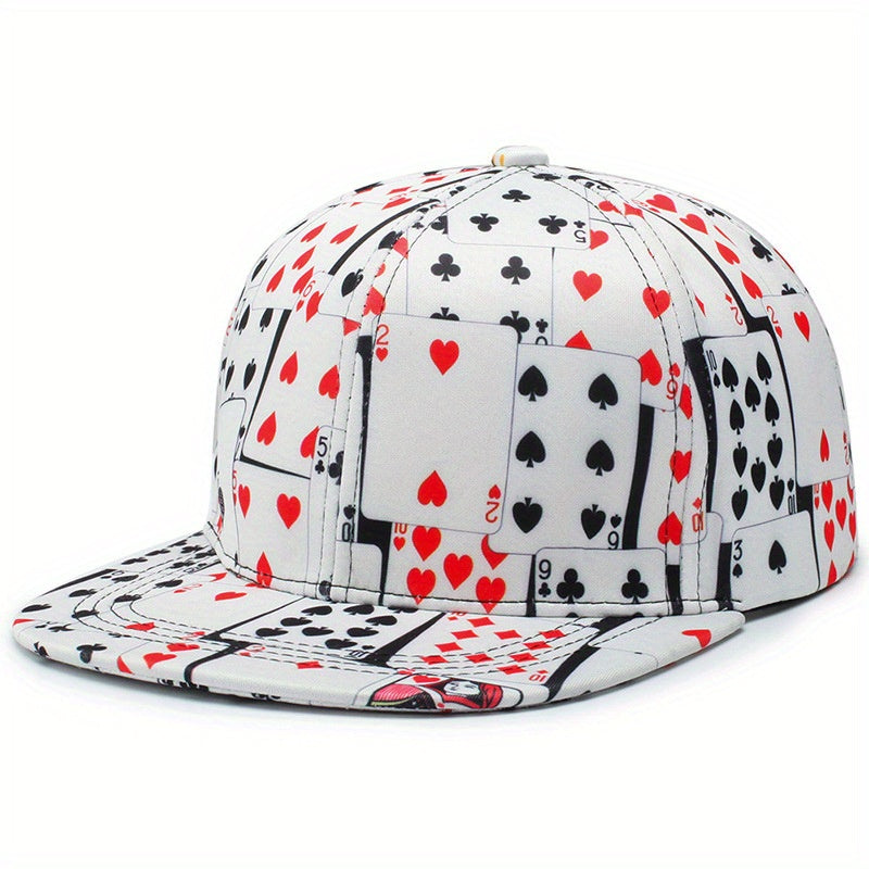 Unisex Playing Cards Pattern Baseball Cap for Outdoor Sports