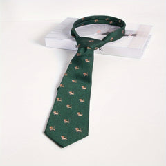 Men's Small Lion Pointed Neck Collar With Bow Tie