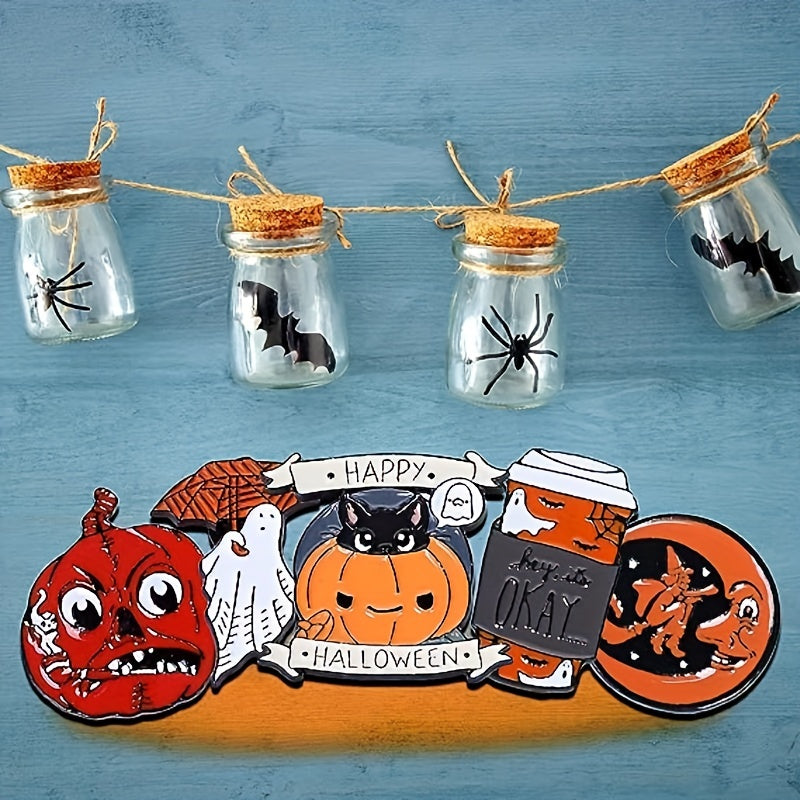Halloween Ghost Brooch Enamel Punk Pumpkin Devil Badge Halloween Decorations