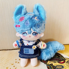Plush Doll with Big Ears & Tail, Green, Optional Skeleton, Weak Magnet