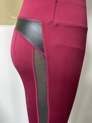 Mesh Breathable High Stretch Yoga Leggings High Waist Sports Leggings