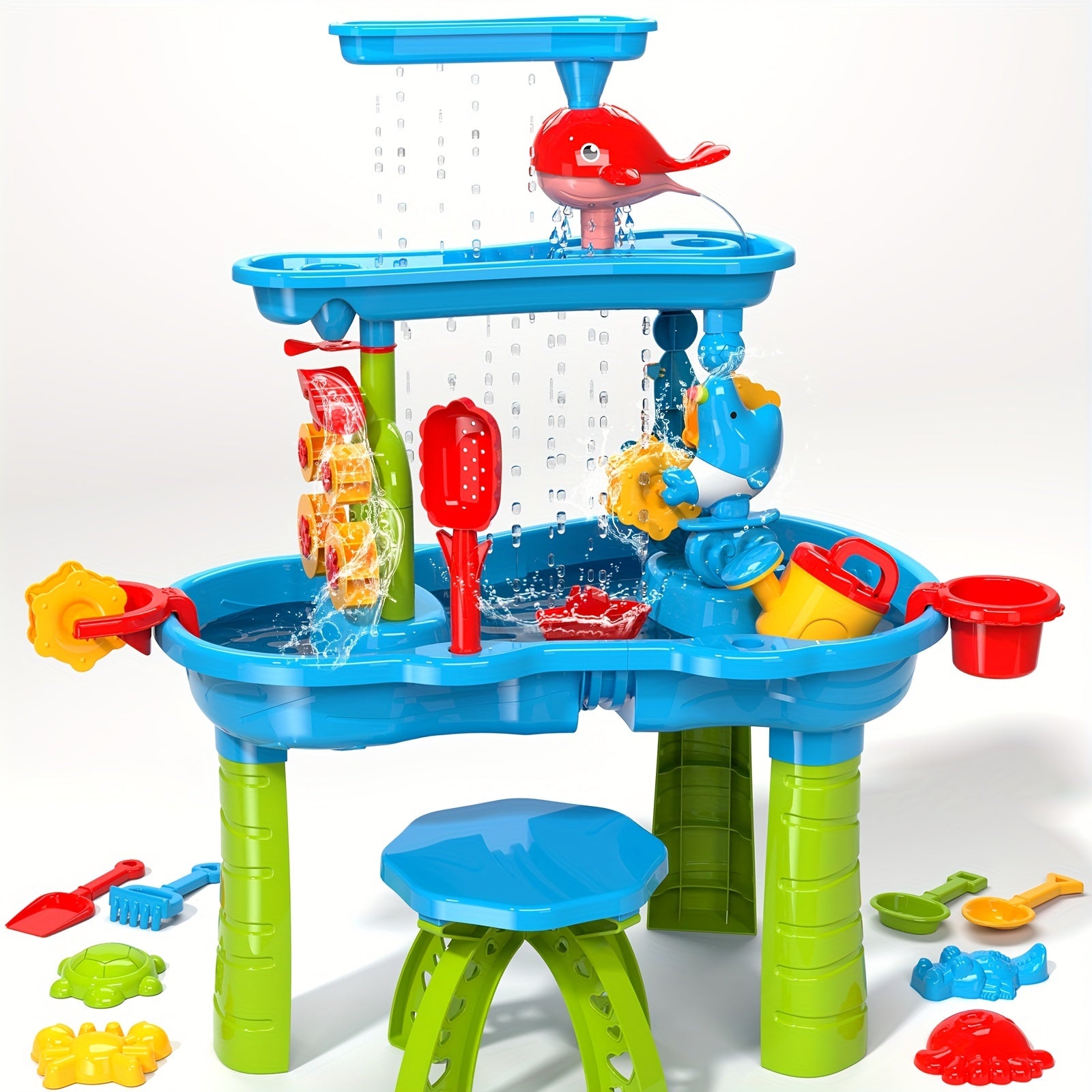 Kids Sand Water Table For Toddlers 3 Tier Sand And Water Play Table Toys