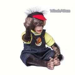 19-Inch Reborn Monkey Baby Doll Preemie Orangutans Monkey Doll