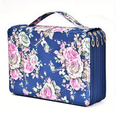 Canvas Shockproof Pencil Bag with Double Zipper