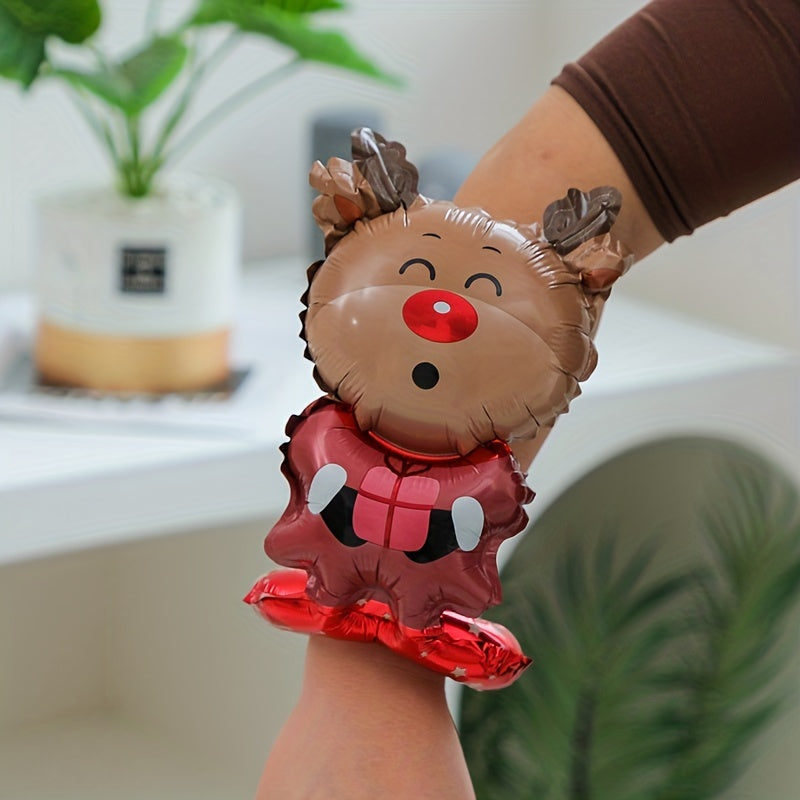 4pcs Cartoon Christmas Wrist Balloons Kids Birthday Gift Inflatable Bracelet