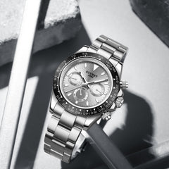 KUERST Ceramic Circle Waterproof Luminous Mechanical Watch