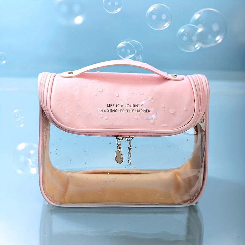 Women's Candy Toiletry Bag - Clear Makeup Travel Bag with Handle