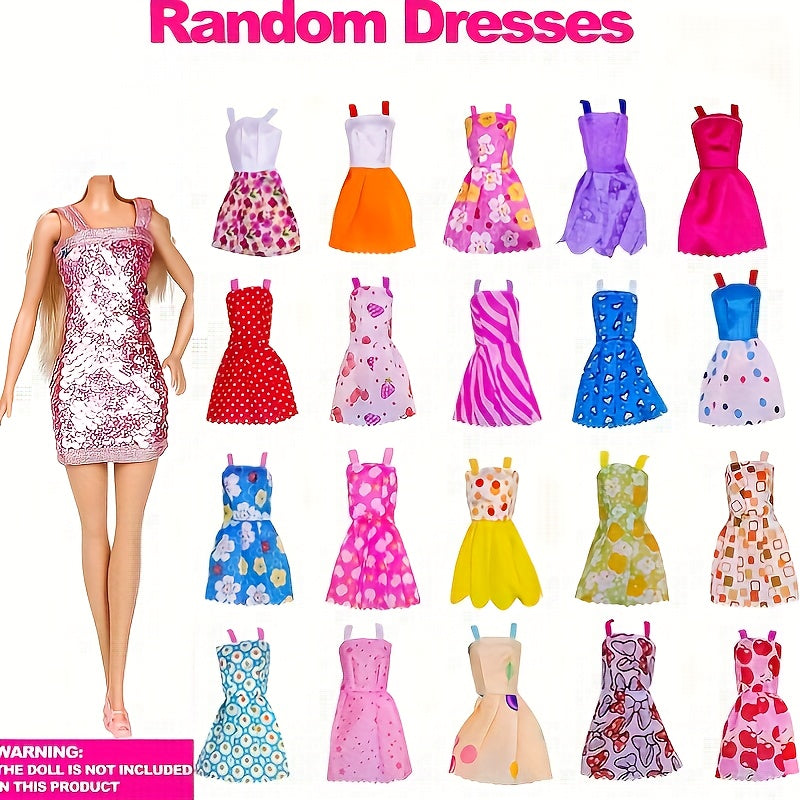 45pcs Doll Clothes And Accessories 10 Pairs Of Shoes 10 Packs Of 20 Jewelry