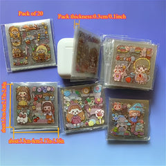 100pcs Non repeating Pet Stickers Cartoon Girl DIY Hand Account Stickers