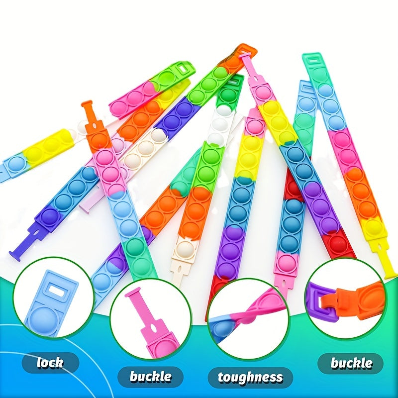 6pcs Fidget Bracelets Adjustable Silicone Bracelet Accessories