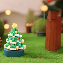 Mini Christmas Building Set - Santa Train Snowman Tree Reindeer Socks