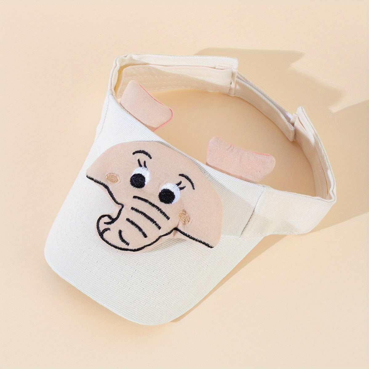 Animal Patch Visor Hat Lightweight Cartoon Sun Hat Women Casual Sunscreen Ponyta