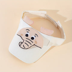 Animal Patch Visor Hat Lightweight Cartoon Sun Hat Women Casual Sunscreen Ponyta