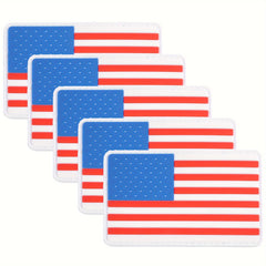 5pcs Flag 3D Rubber Outdoor Arm Patch for Caps Bags Backpacks Vest Uniforms
