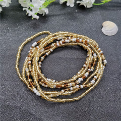 Boho Beaded Waist Chain Vintage Belly Chain for Women