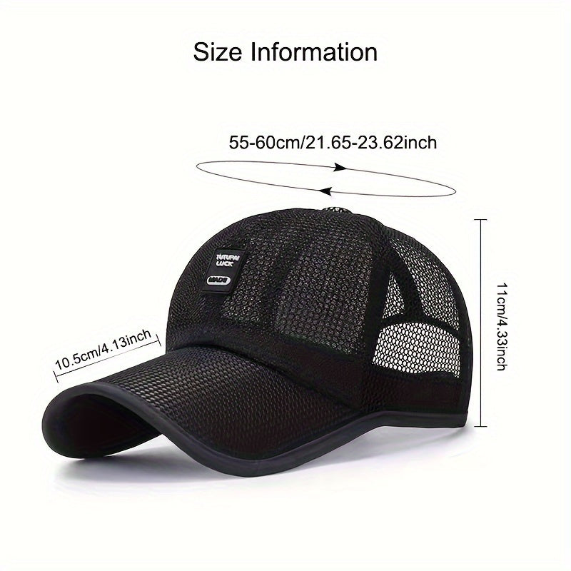 Mesh Baseball Cap Summer Outdoor Sun Cap Casual Sport Hat
