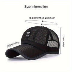 Mesh Baseball Cap Summer Outdoor Sun Cap Casual Sport Hat